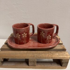 SET DA CAFFE' ROSSO PENSIERI SOSPESI